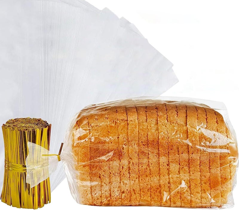 volila Reusable Plastic Bread Bags - 150 Pack Clear Loaf Bags for Homemade Bread - Perfect for Baked Goods Storage - Image 1